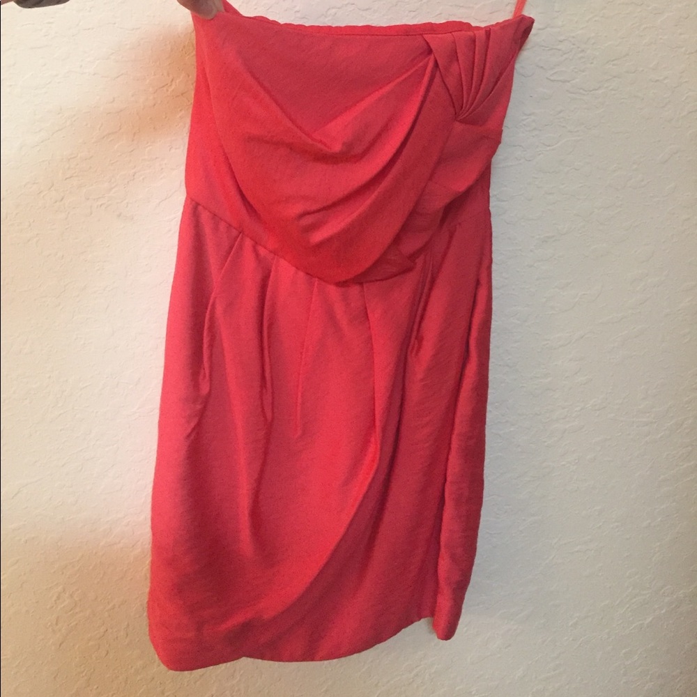 RACHEL RACHEL ROY Size 4 Coral Strapless Dress